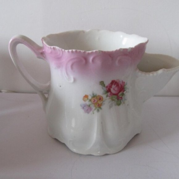 Antique Shaving Scuttle Floral Roses shaving Mug Pink Roses Floral Shaving Mugs - Picture 4 of 9